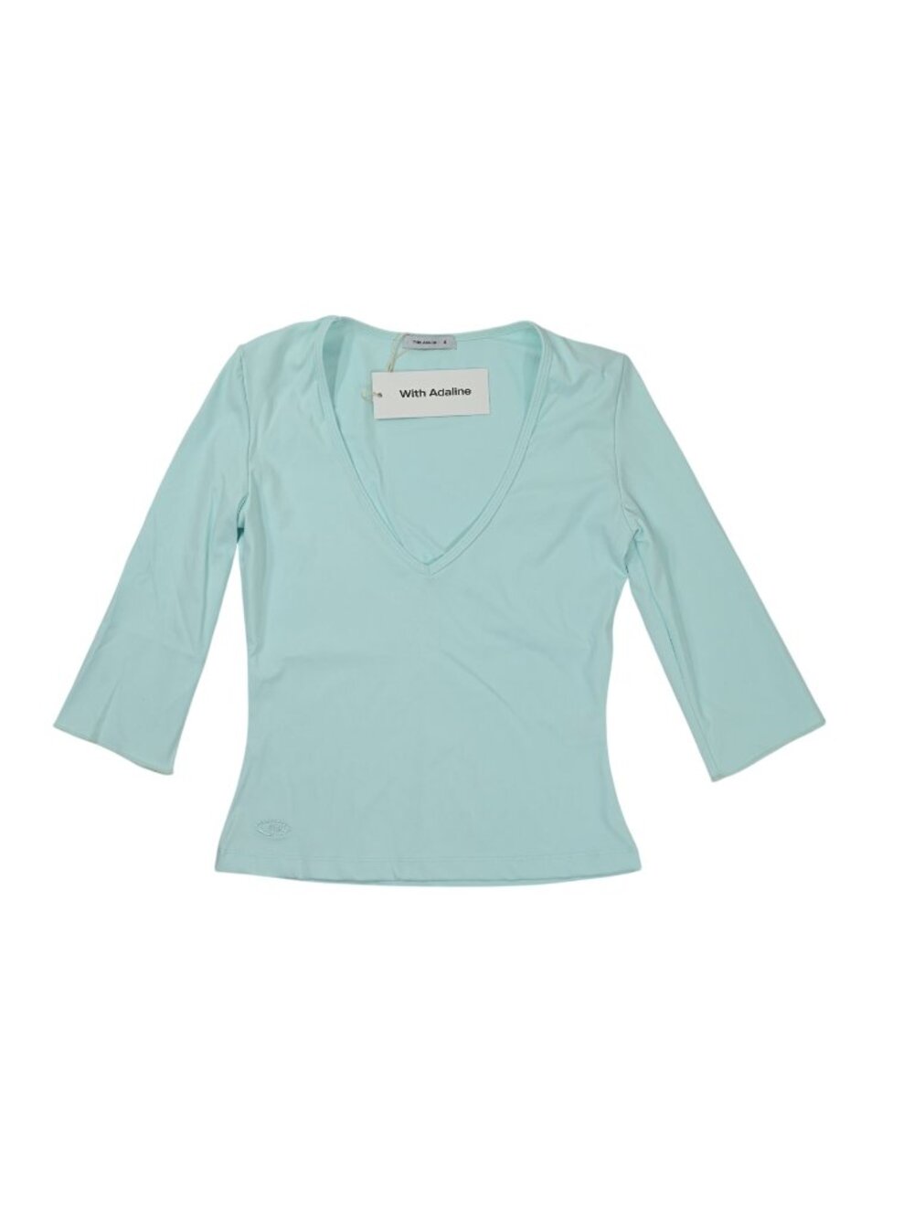 With Adaline V Neck Top in Air Blue